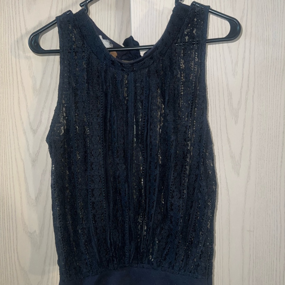 Black lace Free People top. Size small